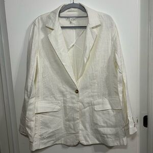 Free People Linen Blend Blazer